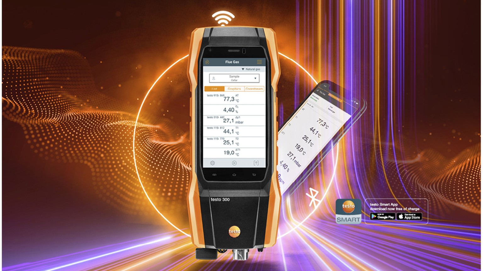 Testo analyser ready for calibration